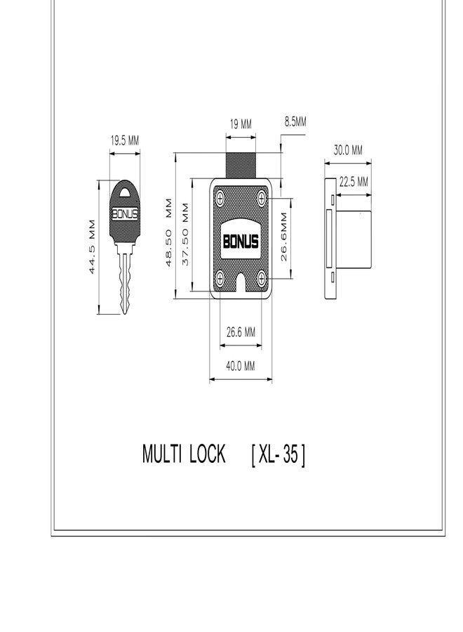 Bonus Multipurpose XL-35 (23MM)(Material-Mild Steel)(Silver Colour)(Nickel Finish) - Image 5